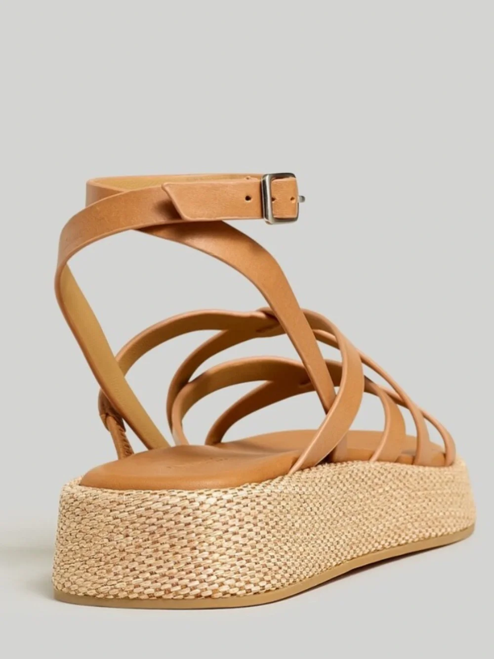 MADEWELL The Sabina Flatform Sandal in Desert Camel Size 9